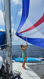 Asymmetrical Spinnaker - Getting ready to dowse with Sock